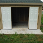 VIew of open doors 10x12 Gable Germantown WI